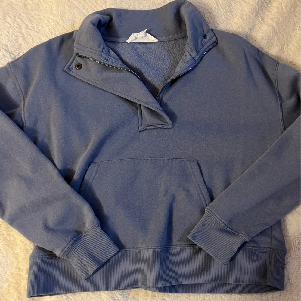 Hippie Rose Men's Zip Up Sweater in Blue